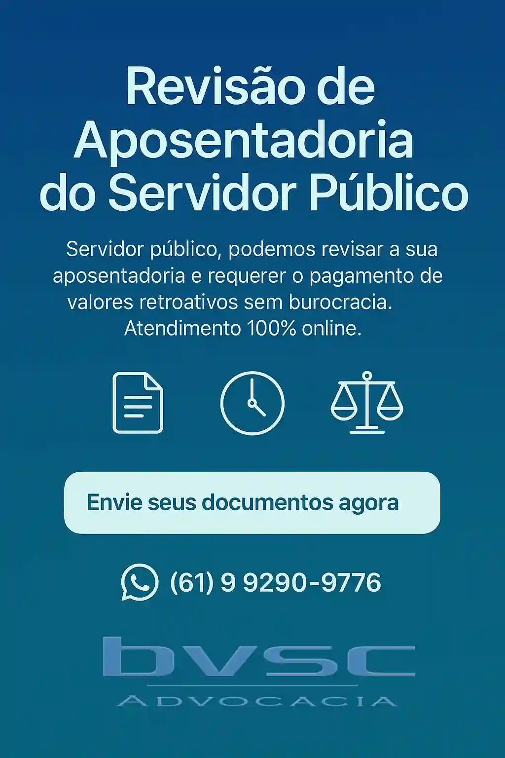 Envie seus documentos para análise da aposentadoria de servidor público